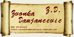 Zvonka Damjančević vizit kartica